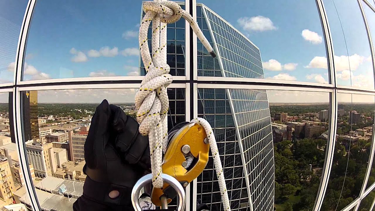 Easter Seals Drop Zone Regina 2012 (Brett's Rappel On GoPro Hero2)