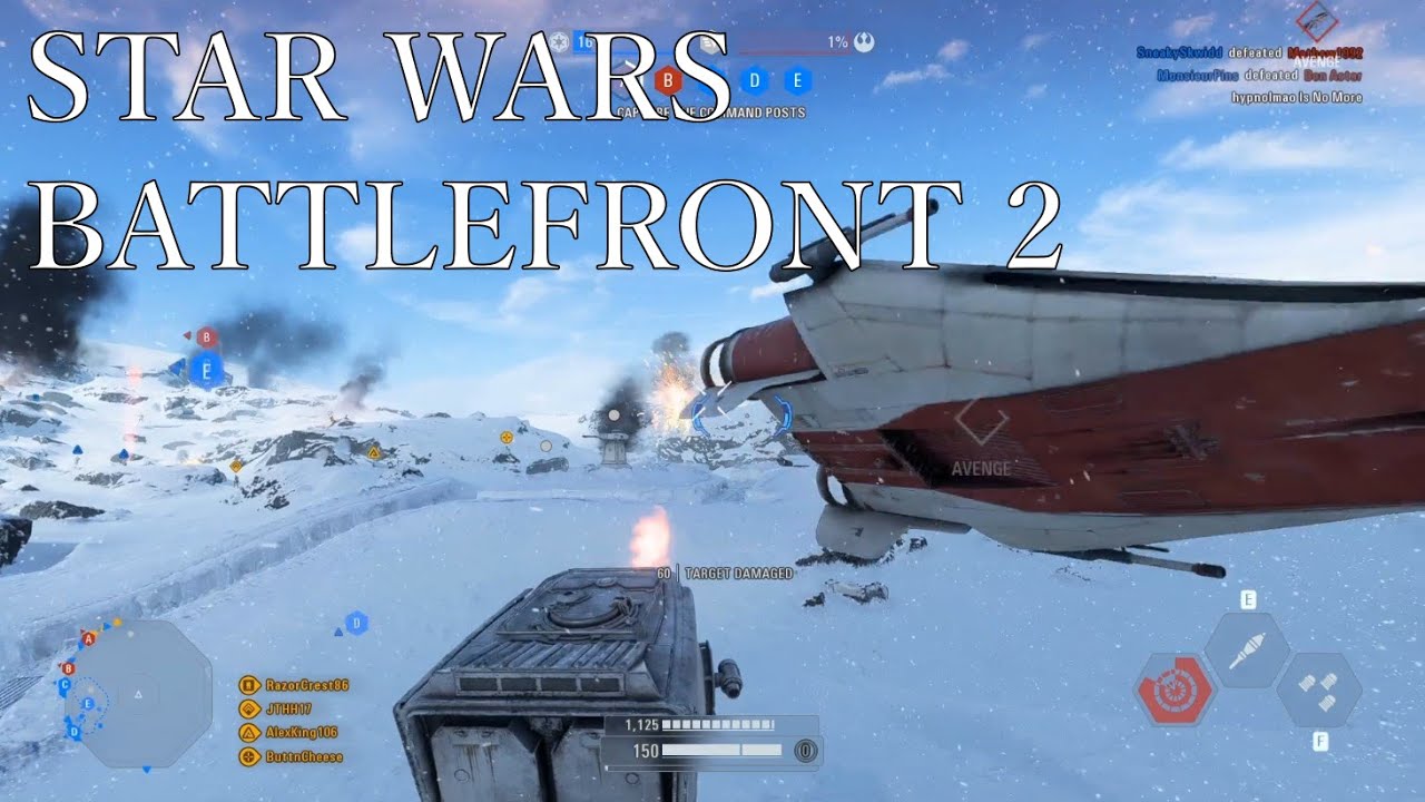 Star Wars Battlefront 2 - Supremacy - Hoth - AT-ST Gameplay (No Commentary)