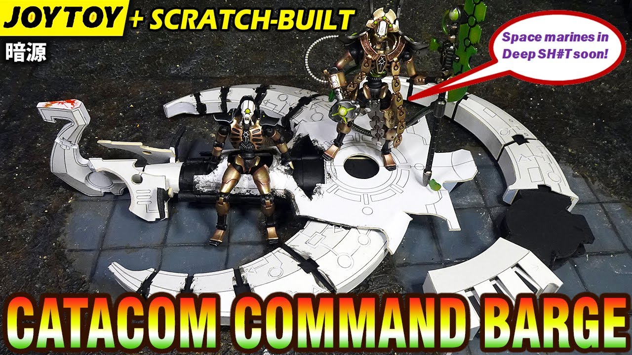 Building the 1/18 Necron CATACOMB COMMAND BARGE to complement my JOYTOY action figures collection!