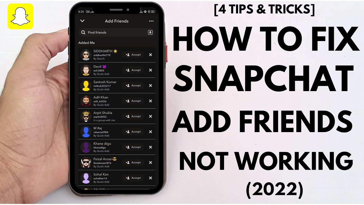 Fix Snapchat Add Friends Not Working (2026)