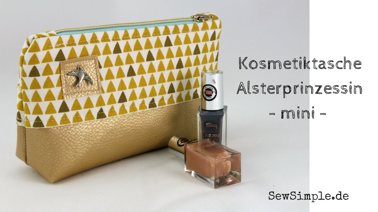 Kosmetiktasche mit Kunstleder n&auml;hen | Schnittmuster