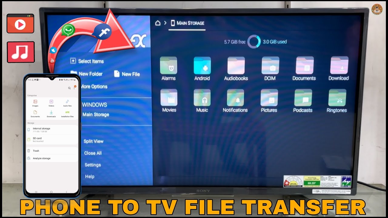 How To File And Data Transfer Google Tv 2023 || Phone To Tv Application Share || Google Tv Demo