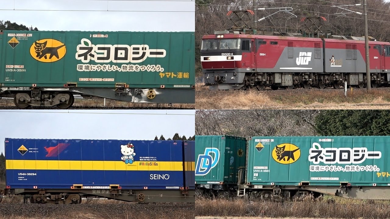 東北本線貨物列車 たくさん撮影24本 大ネコロジーあり・警笛付き