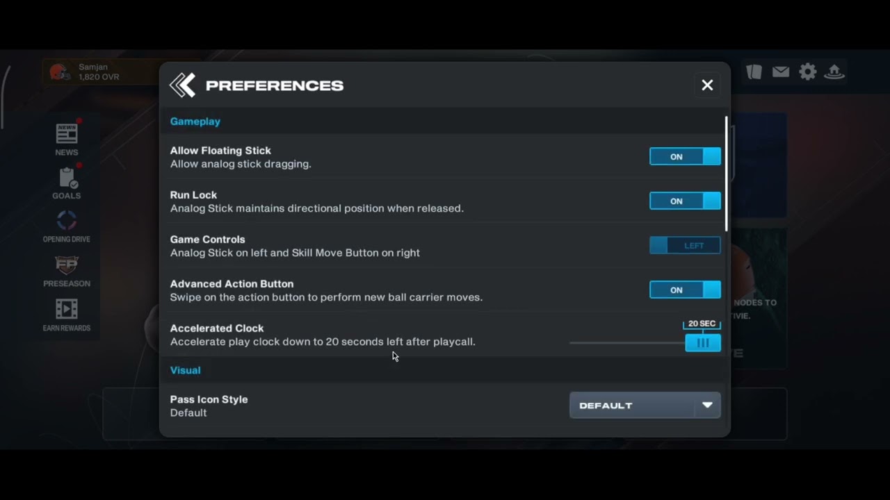 How to change Pass Icon Style in Madden Mobile 26