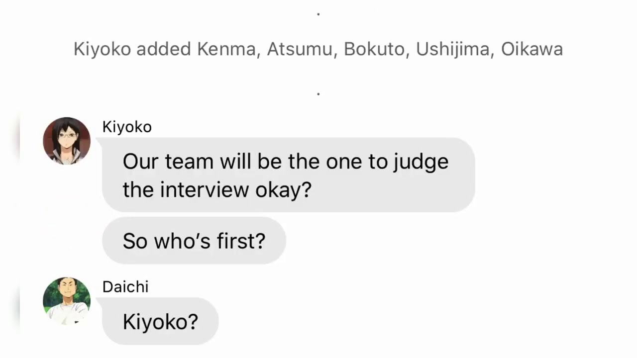 Hinata’s Boyfriend Candidates- Haikyuu Chats