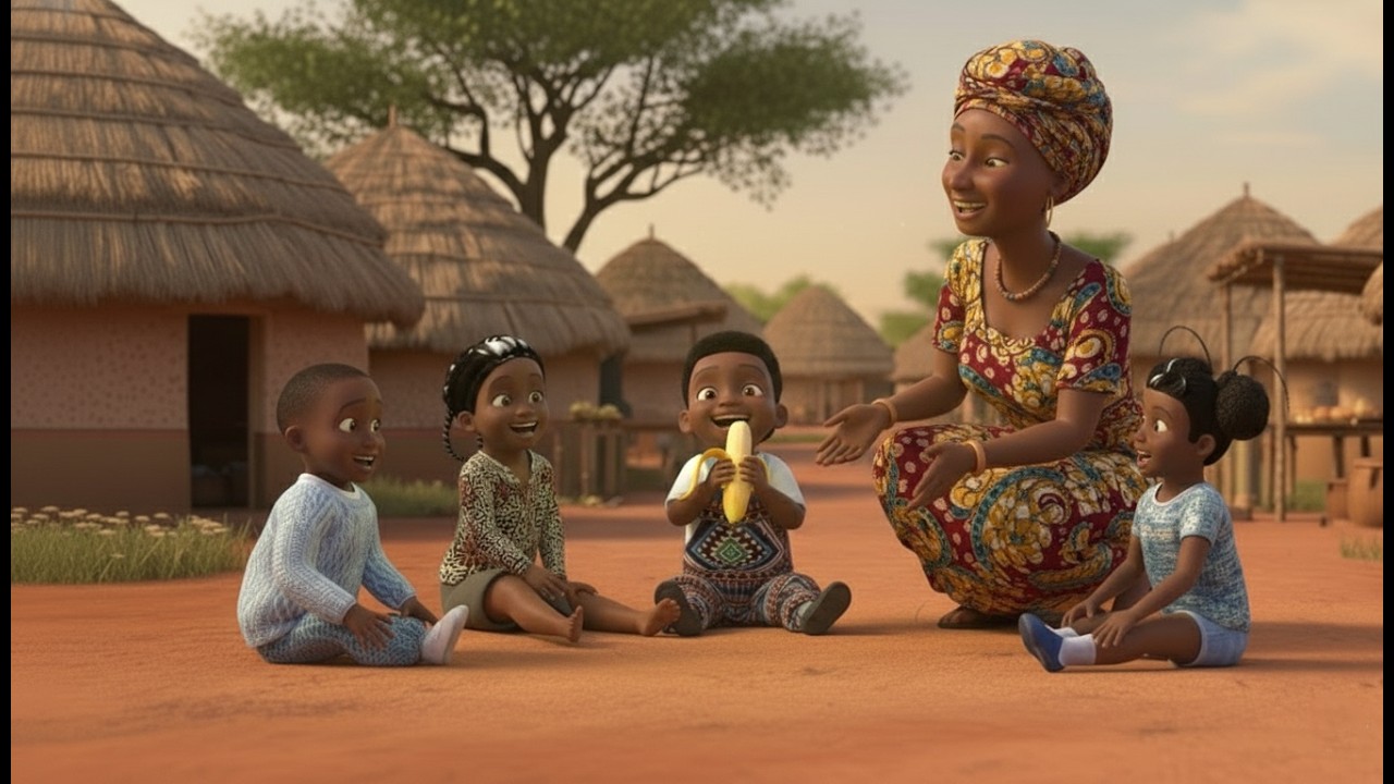 miam miam la banane | B'ANGEL FRANÇAIS | Comptines avec bebe kameni | Bantu Angel Français.