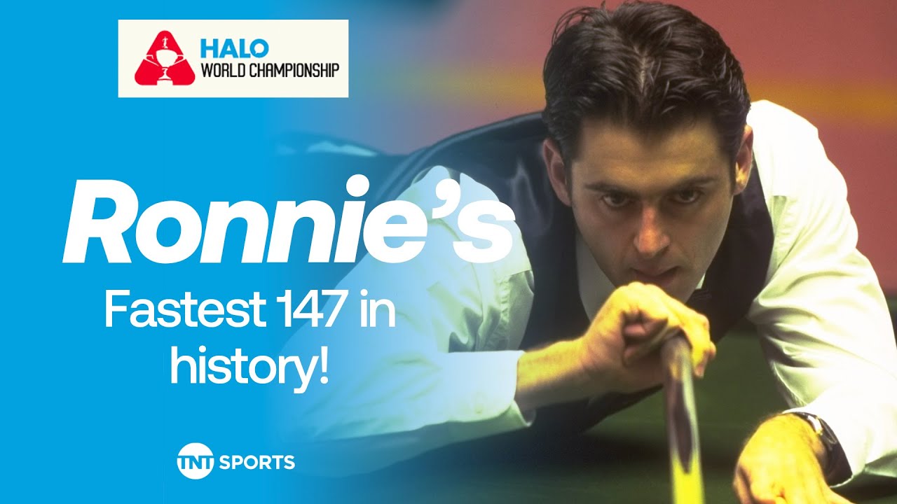 Ronnie O'Sullivan's 147 in a record time of five minutes and 20 seconds 💨 | TNT Sports Snooker