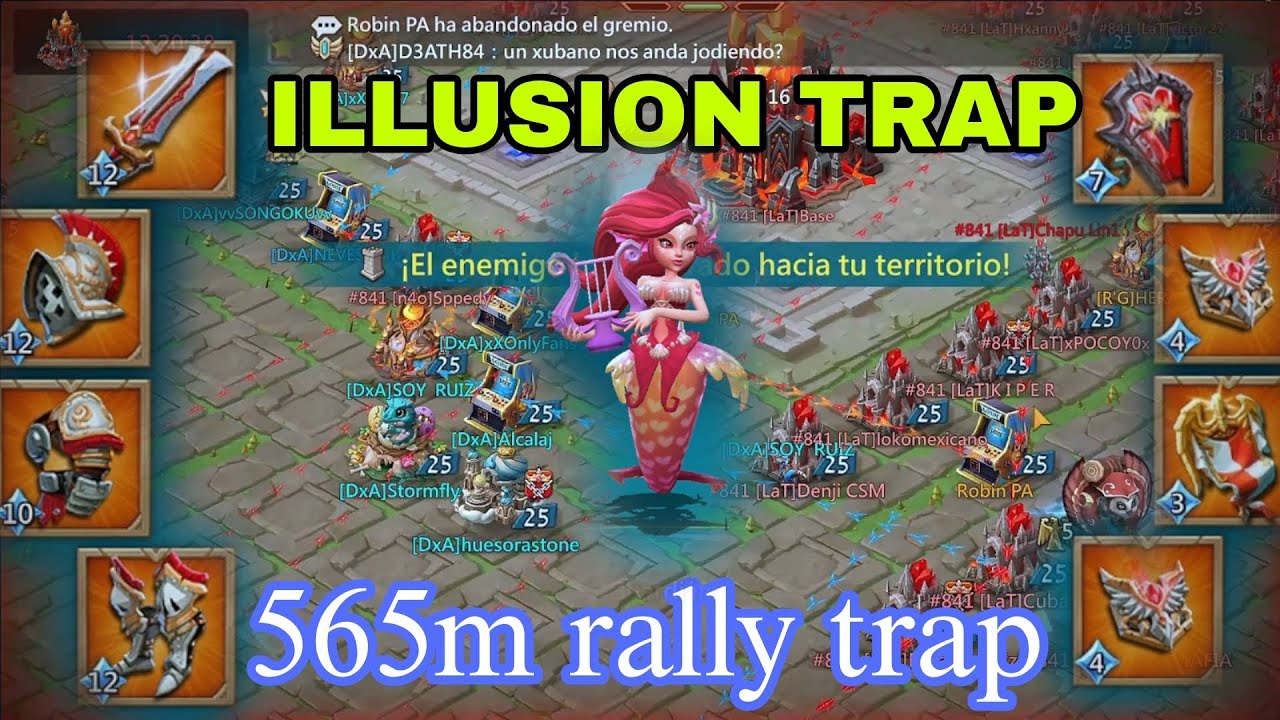 MYTHIC RALLY TRAP 565m KVK.. ILUSSION TRAP.. 30m T2 LORDS MOBILE KVK  #lordsmobile