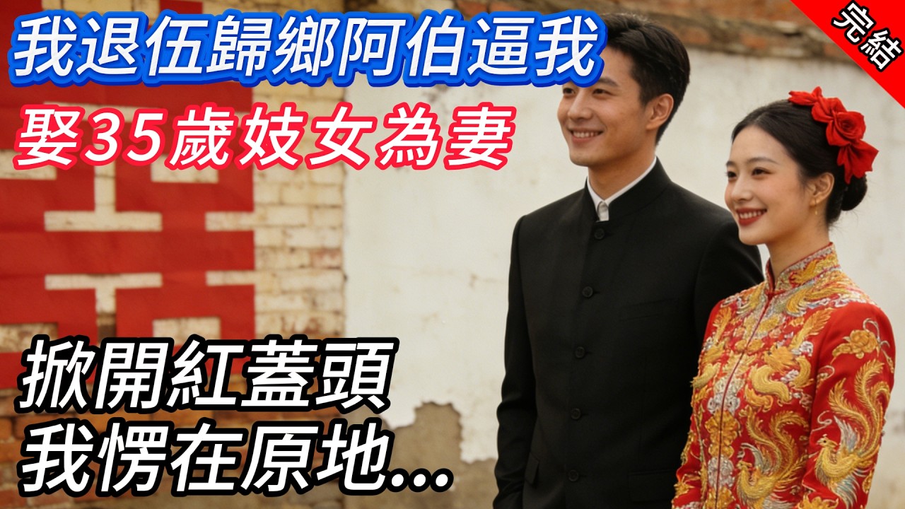 民國八十七年，我退伍歸鄉，阿伯逼我娶 35 歲妓女為妻，掀開紅蓋頭我愣在原地#故事