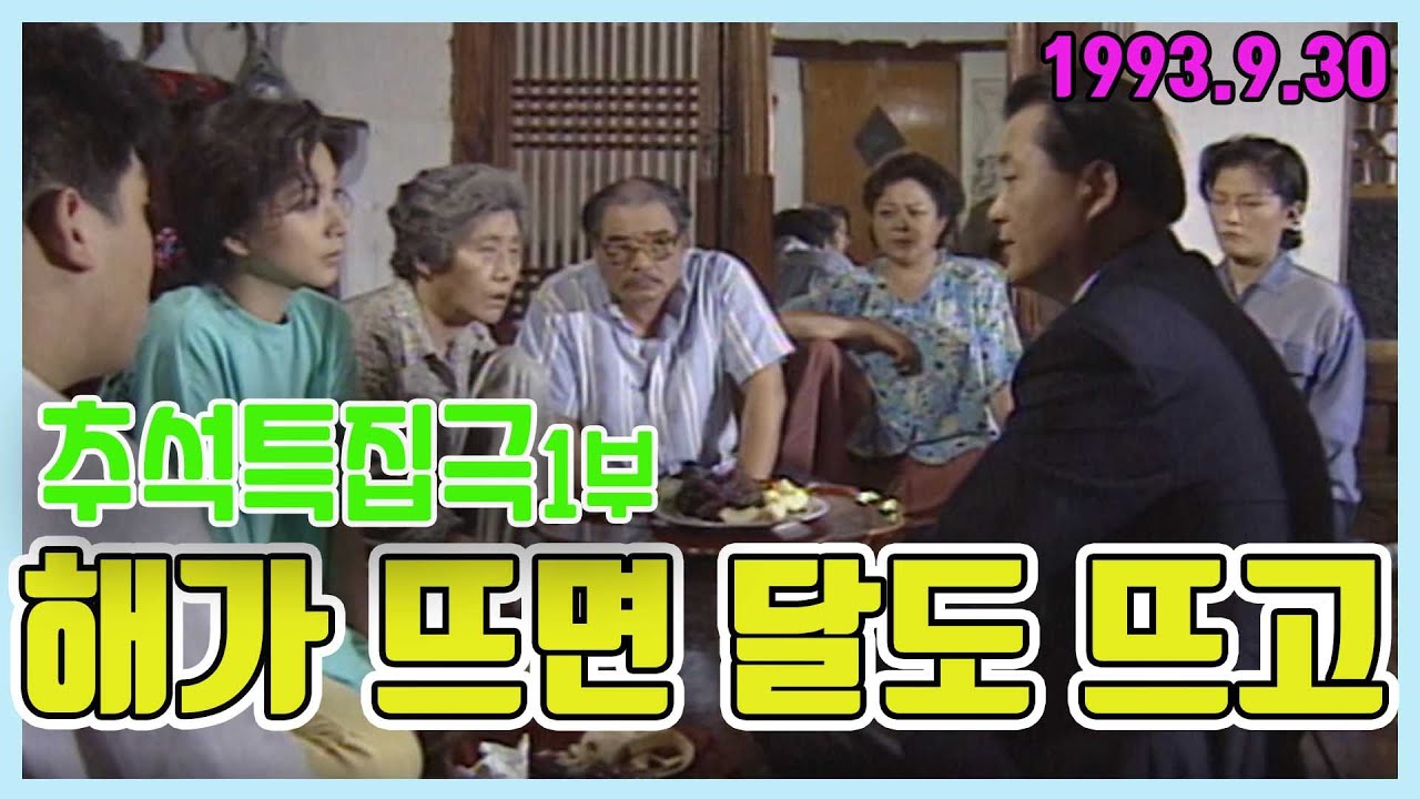 추석특집 해가 뜨면 달도 뜨고 1부 /  극본 지상학 ㅣ 출연 김상순 노주현 박순애 여운계 박주아 정영숙  [추억의 영상]  KBS 방송(1993.9.30)