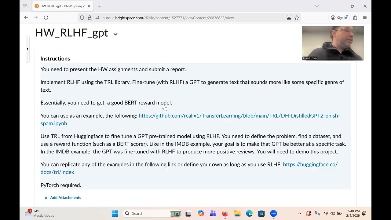 Fine Tune a GPT with RLHF using a BERT scorer and TRL from Hugging Face (part 1)
