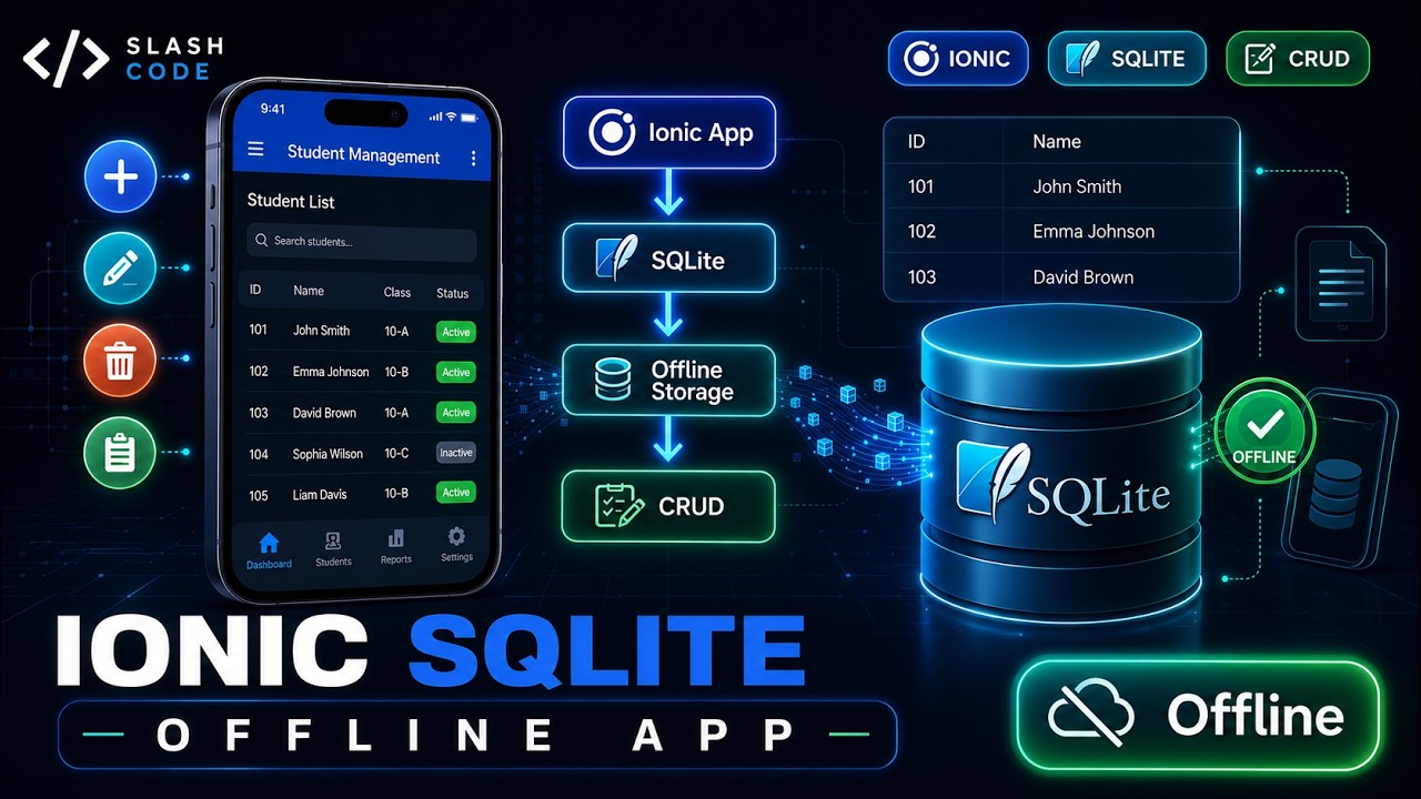 Ionic SQLite data base CRUD Operation - Student Management Application