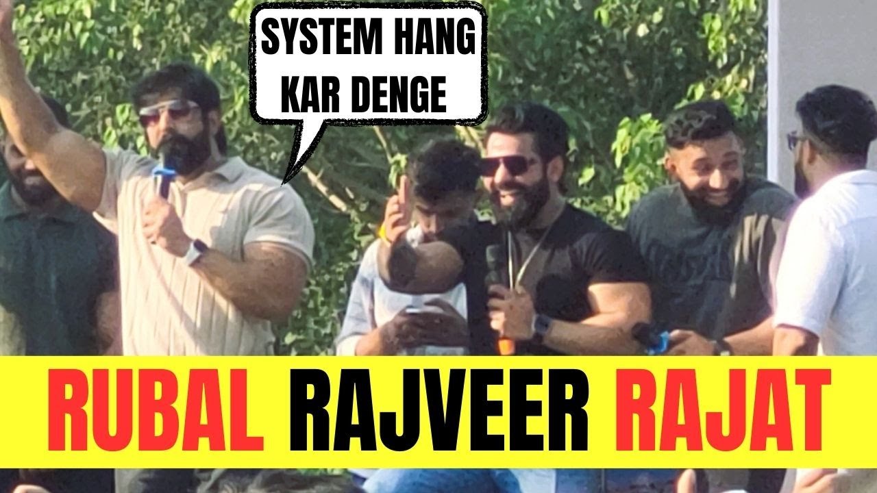 Rajat Dalal, Rajveer & Rubal - Bigg Boss - Elvish Yadav MeetUp