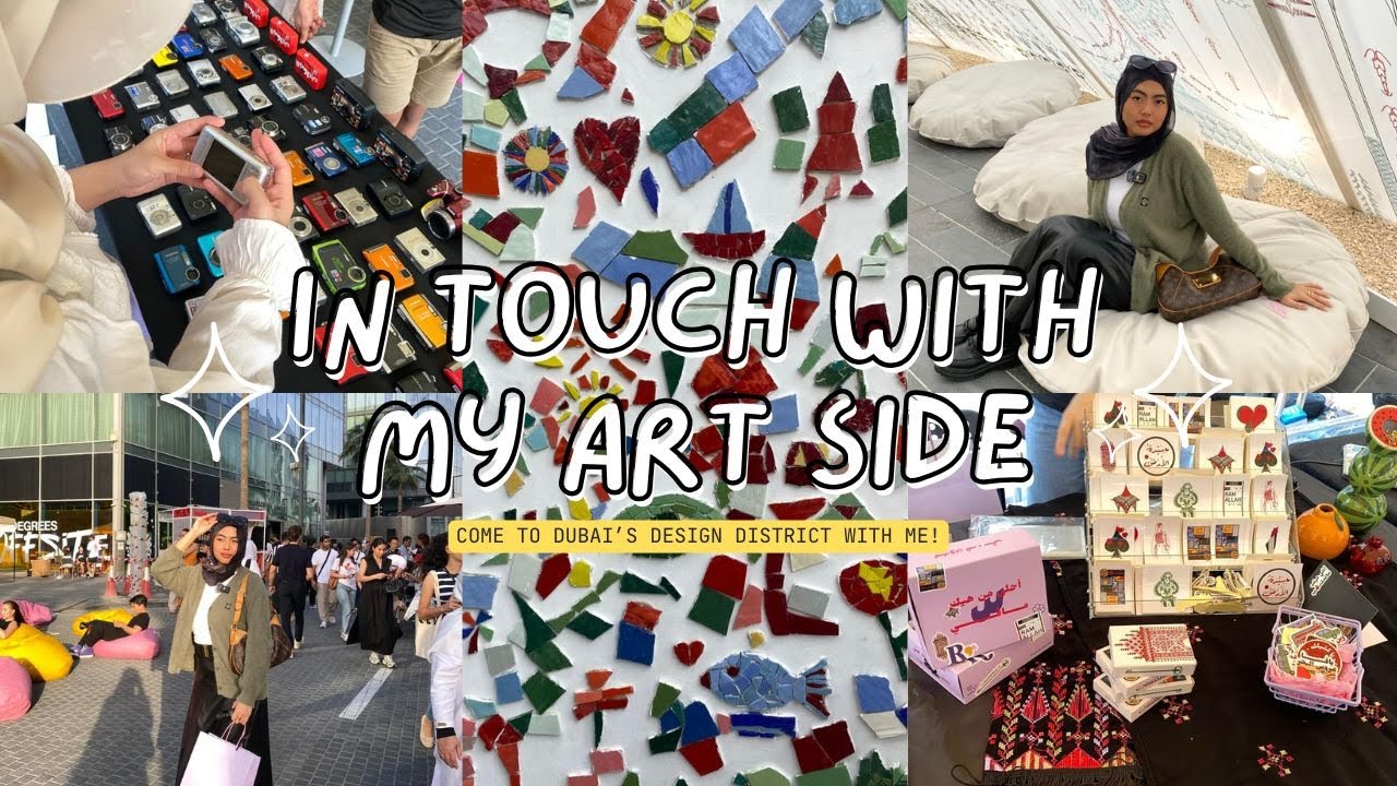 Going to an Art Market in Dubai! Sticker Shopping, Vintage Cameras, & Chinese Food | Vlog