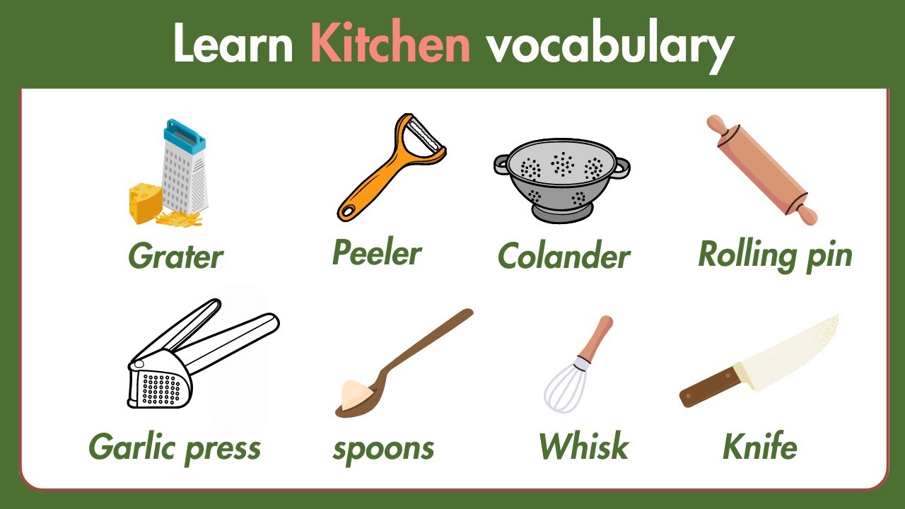 🥣 Basic Kitchen Vocabulary: 💬Improve Your English Language Skills