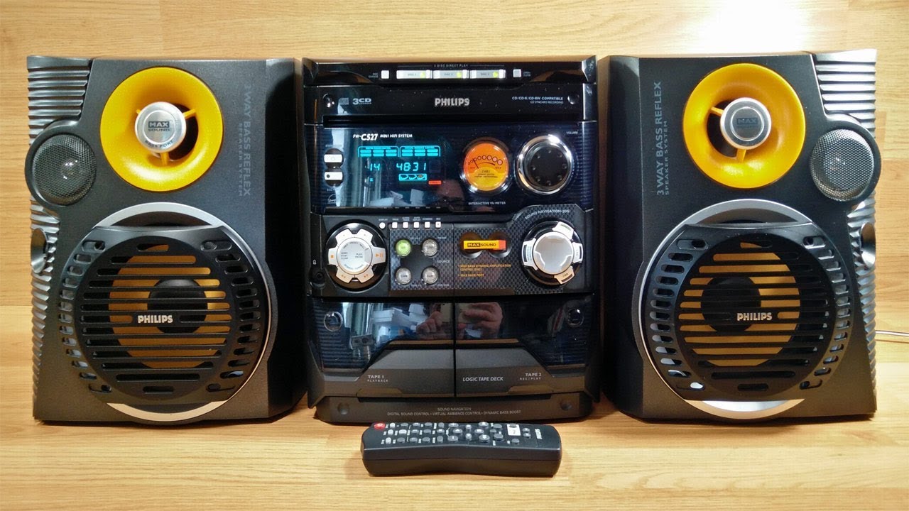 Philips FW C527 Mini Hifi Stereo System CD Cassette Max Bass