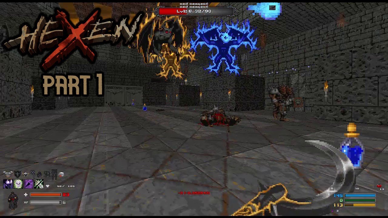 [1/4] Hexen longplay: Lost Luxury + Wrath of Cronos - blind playthrough (ultra-violence necromancer)