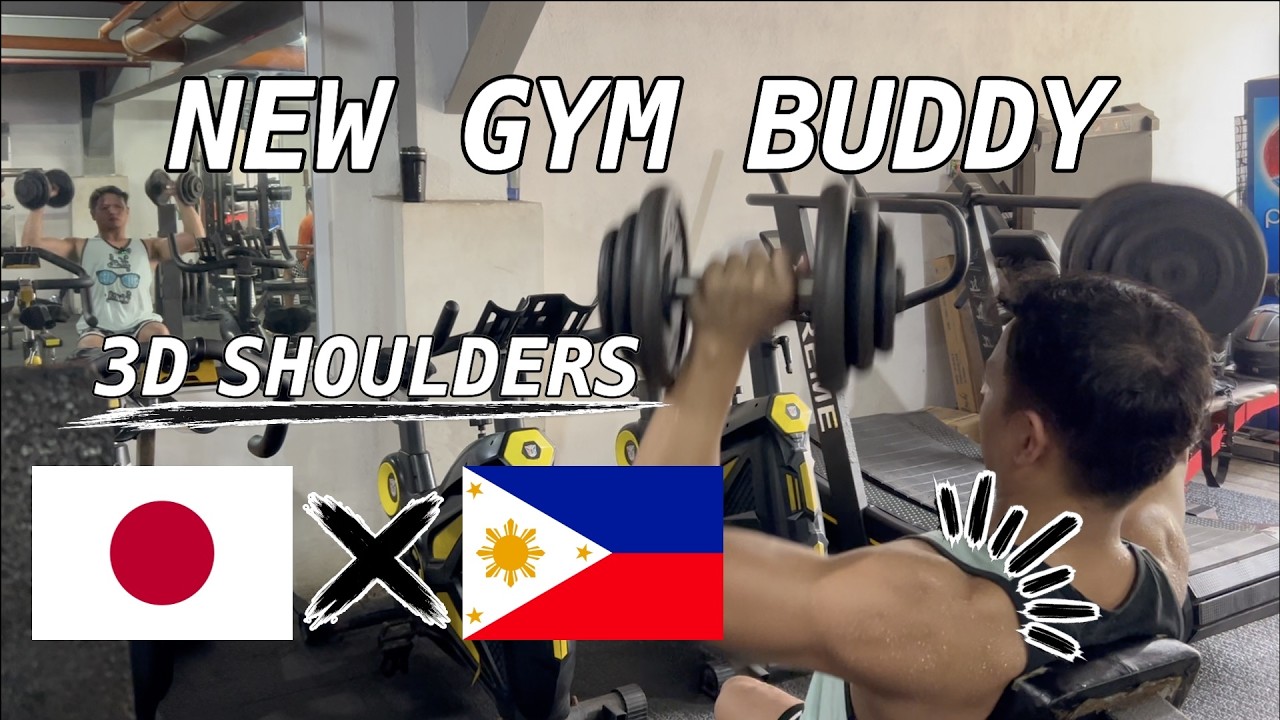I Asked Local Filipino Lifter to Train With Me | Shoulder Day 🇯🇵×🇵🇭