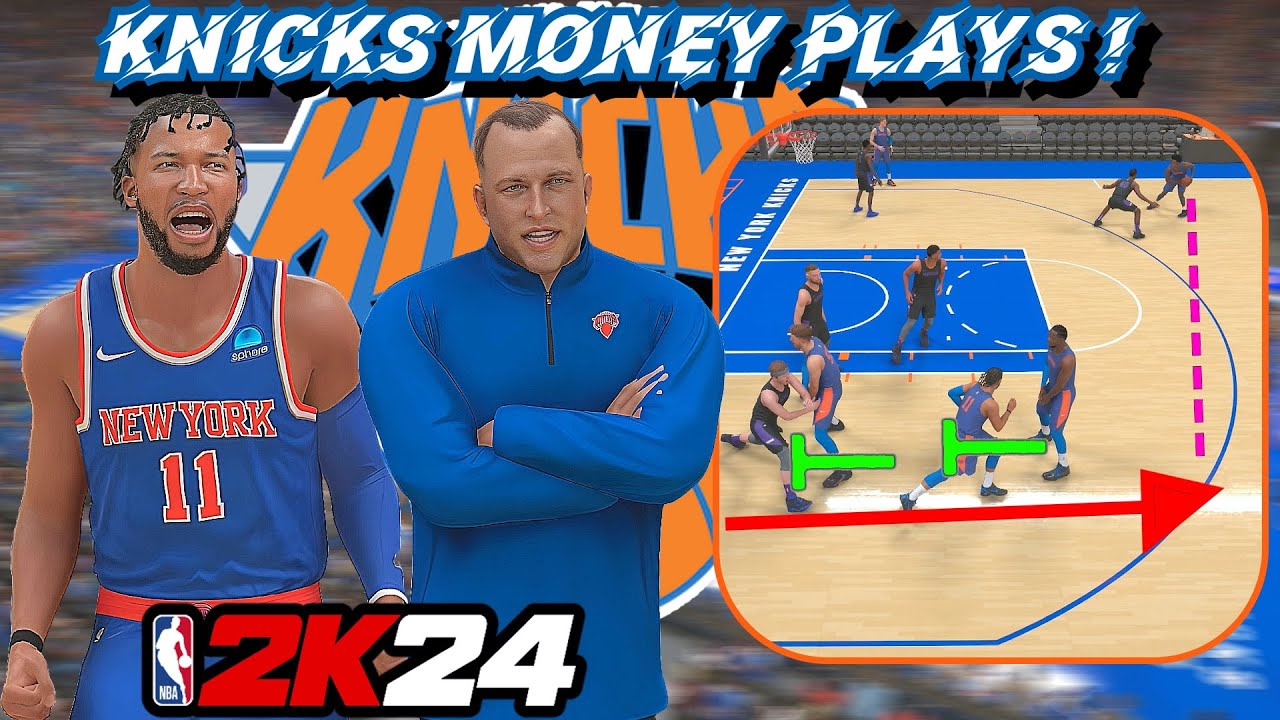 7 Knicks Money Plays In NBA 2K24 ! | Double Screens, Open 3's, P&R | Playbook Breakdown Tutorial