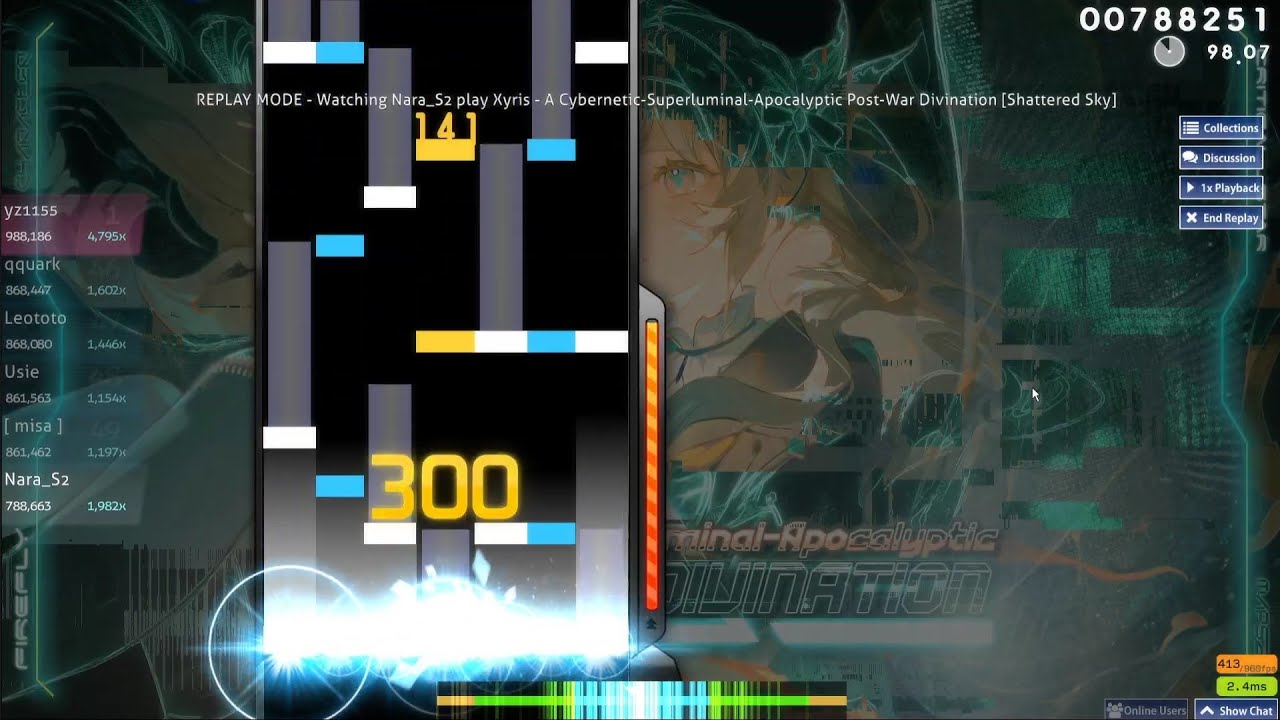 [Osu!Mania] A Cybernetic-Superluminal-Apocalyptic Post-War Divination [Shattered Sky] 98.08%