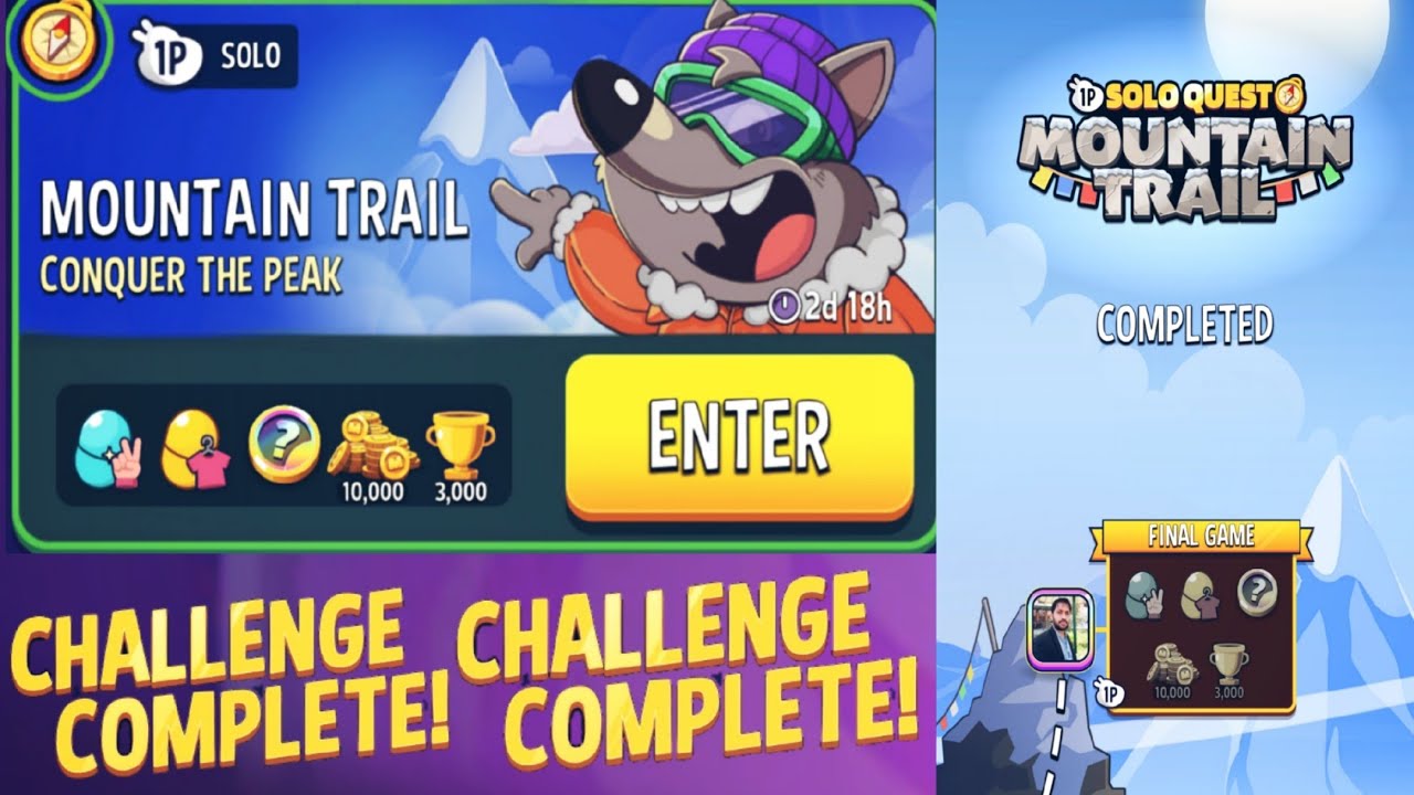 New Solo Quest / Mountain Trail Solo challenge | Match Masters Solo Challenge Today