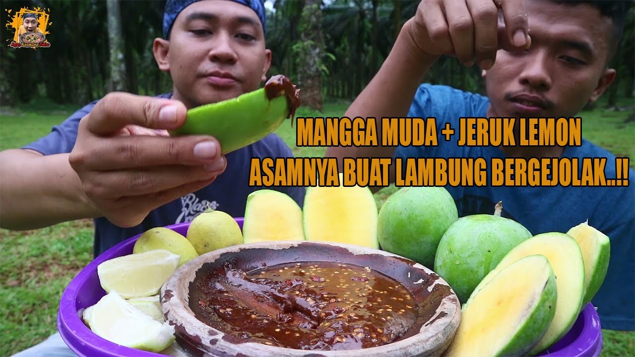 Mukbang Rujak Mangga Muda + Lemon! Asam Pedas EKSTREM