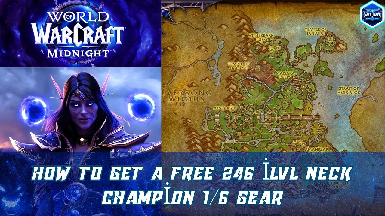 How to Get a Free 246 ilvl Neck Champion 1/6 gear | An Abundance of Wealth | Amani Tribe Renown 9