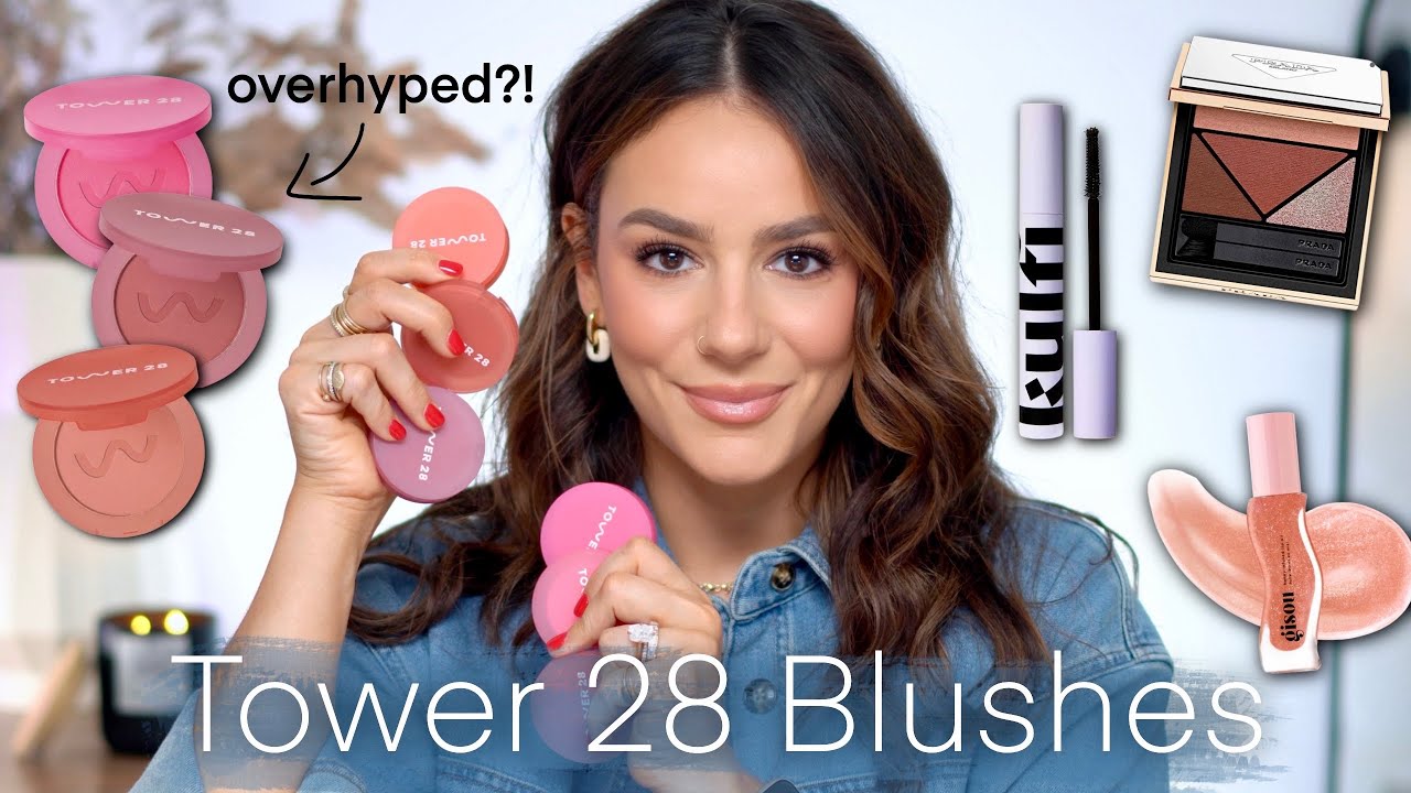 TOWER 28 POWDER BLUSH + PRADA PRIMULA EYESHADOW & Best New Mascara?! || Tania B Wells