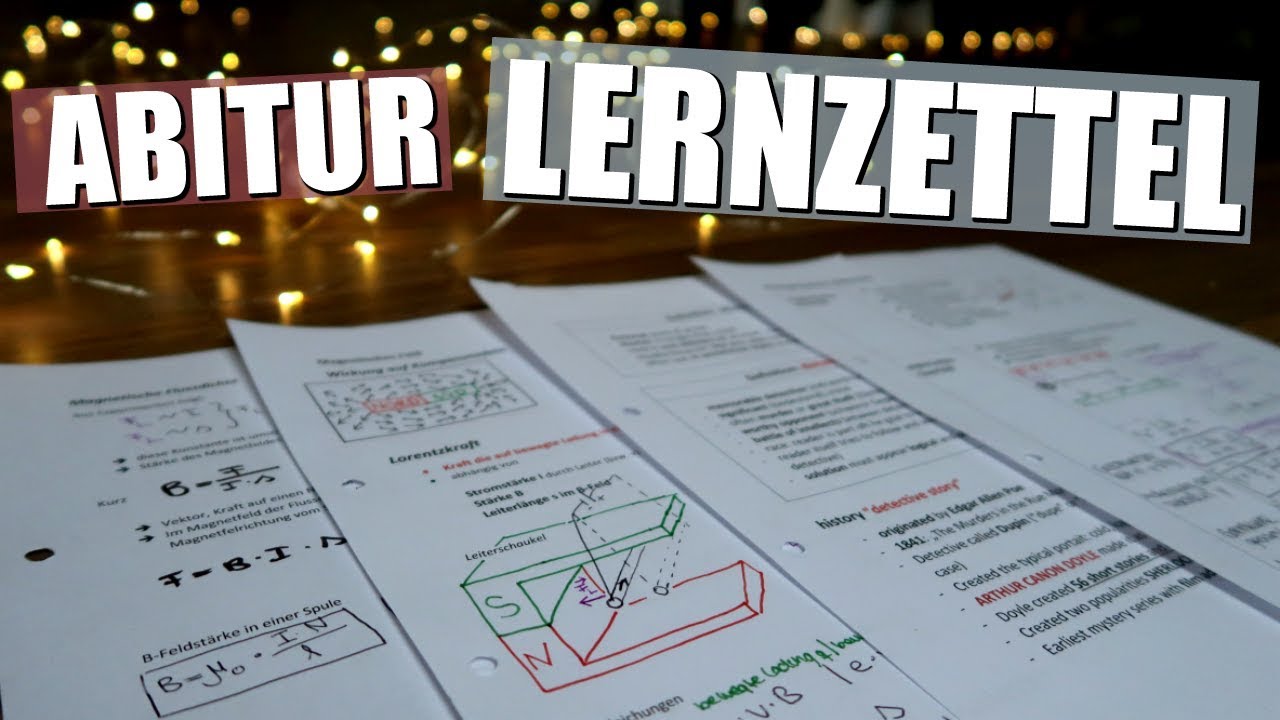 MEINE ABITURLERNZETTEL (mit Downloadoption) // Tipps für Erstellung