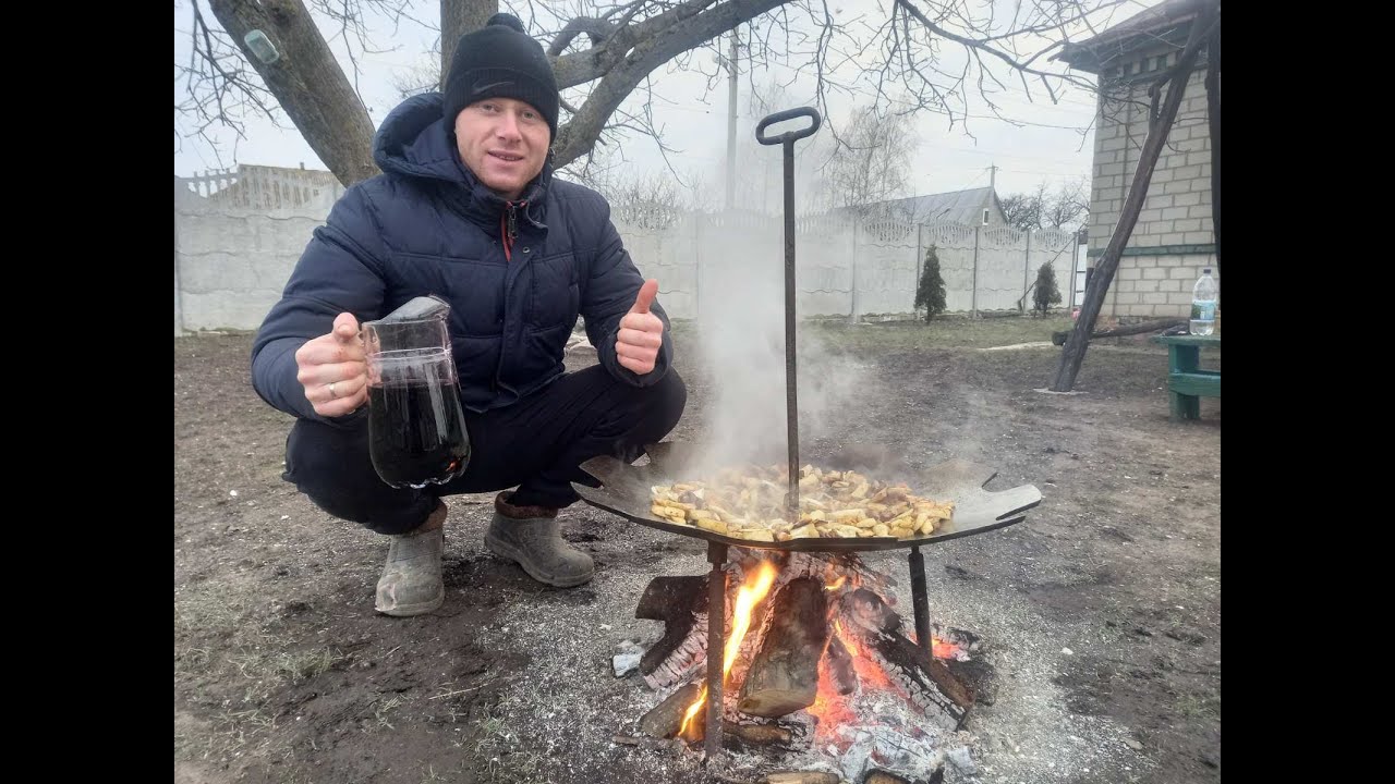 КАРТОПЛЯ ПО СЕЛЯНСЬКИ ПРИГОТОВАНА НА ДИСКОВІЙ БОРОНІ! СМАЧНІШОЇ КАРТОПЛІ Я ЩЕ НЕ СМАКУВАВ!