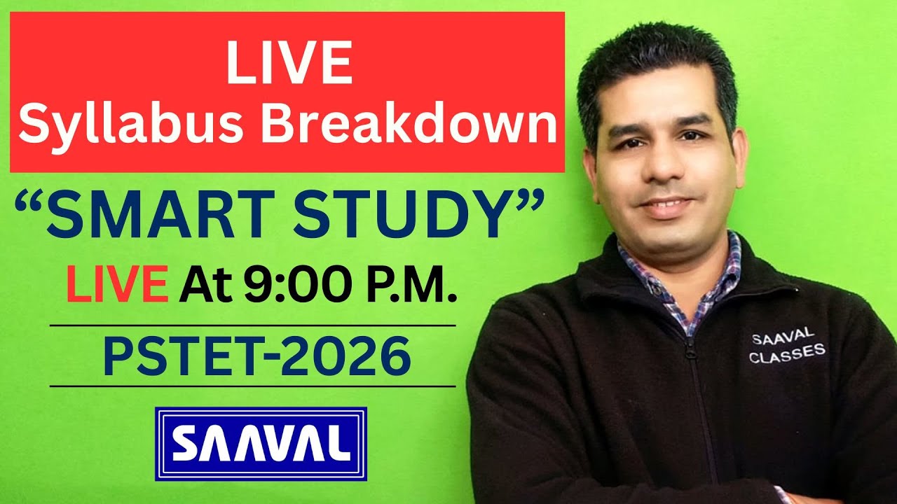“LIVE Syllabus Breakdown" - PSTET | Smart Study Plan | SAAVAL CLASSES, Abohar | M: 95693-66100