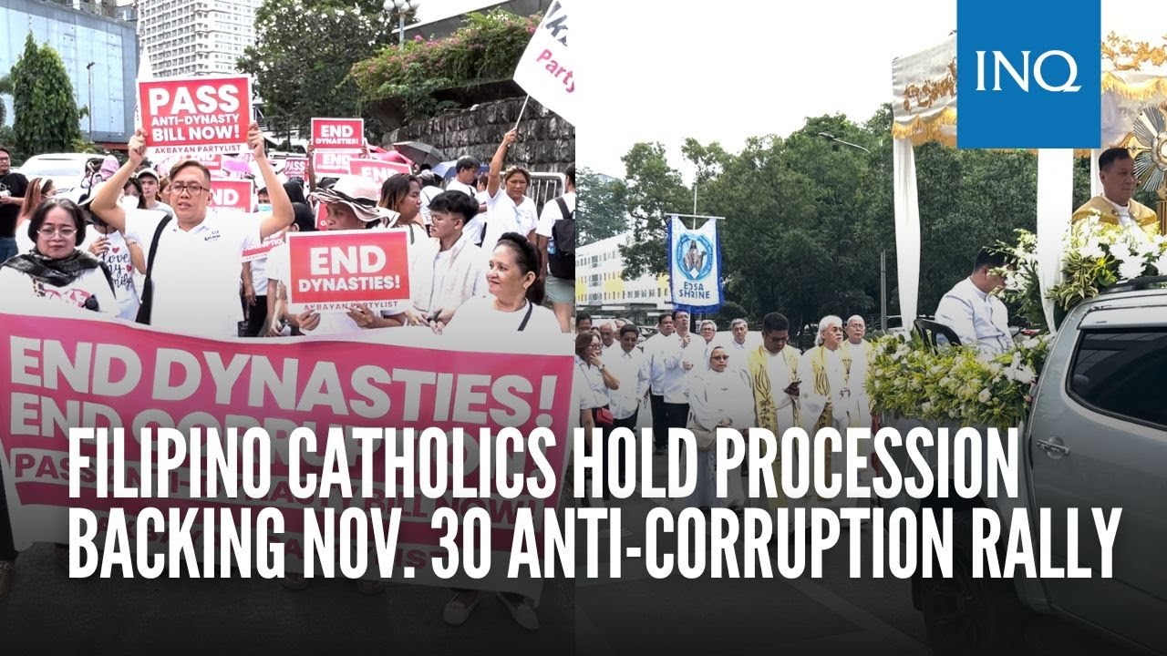 Filipino Catholics hold procession backing Nov. 30 anti-corruption rally