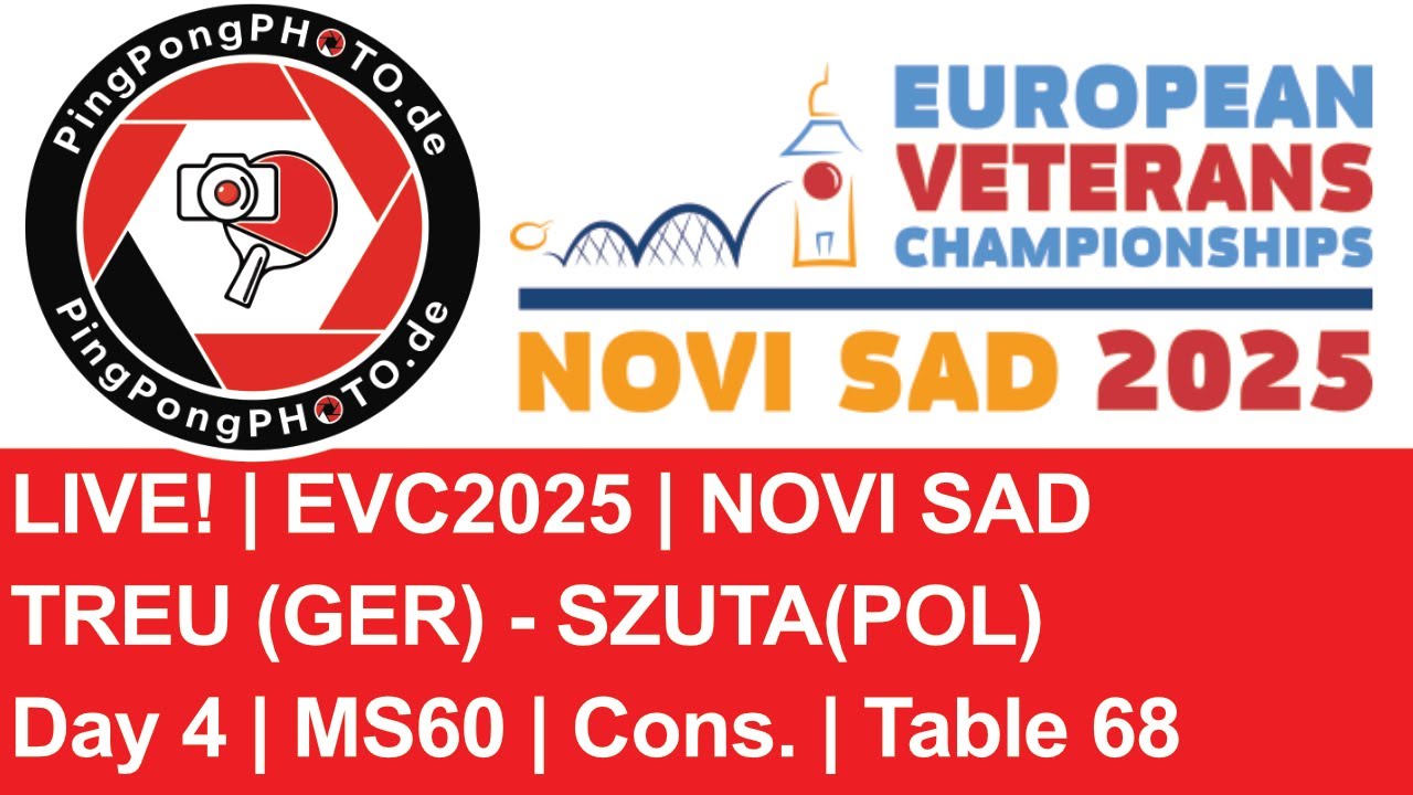 🔴 LIVE! | EVC2025 | NOVI SAD | TREU (GER) - SZUTA(POL) | Day 4 | MS60 | Maindraw | Table 50