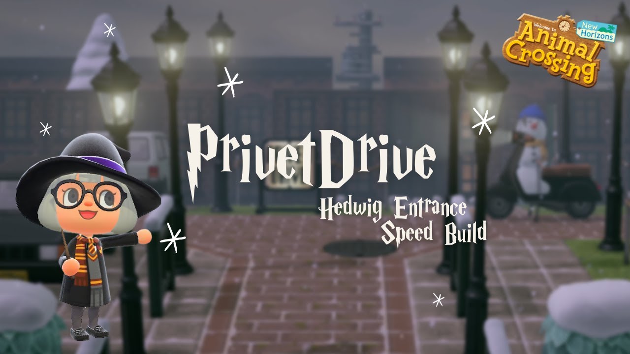 Harry Potter Inspired Island Entrance Speed Build | My take on Privet Drive | ACNH Hedwig｜动物森友会哈利波特
