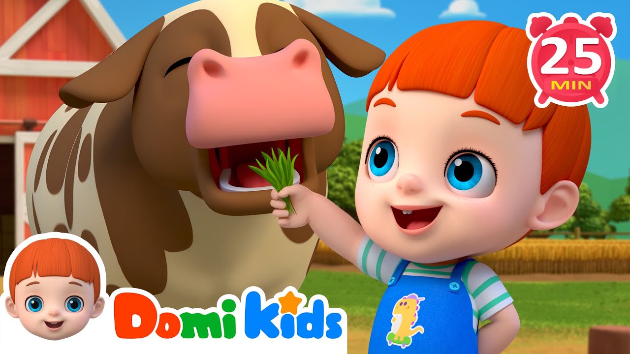 可愛的農場動物🐄🐑 + 更多兒歌合集｜動物兒歌｜domikids 中文｜Nursery Rhymes