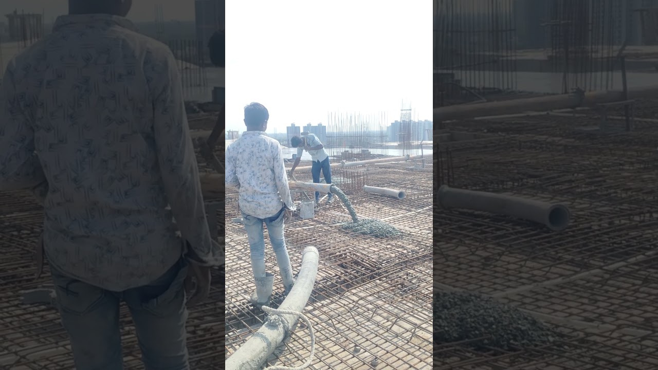 How to pass readymix concrete through pipes #concretepipe #concretepipes #construction