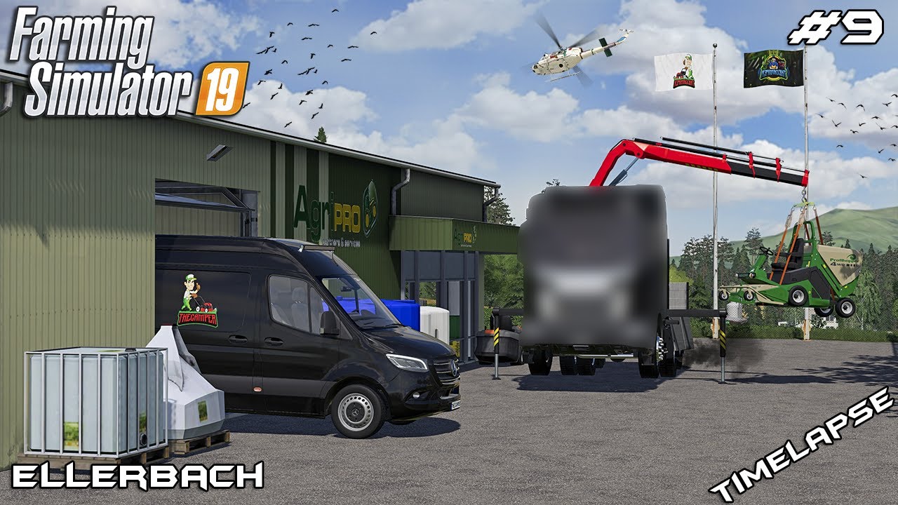 Новый SCANIA XT и стрижка газонов | Уход за газоном в Эллербахе | Farming Simulator 19 | Эпизод 9