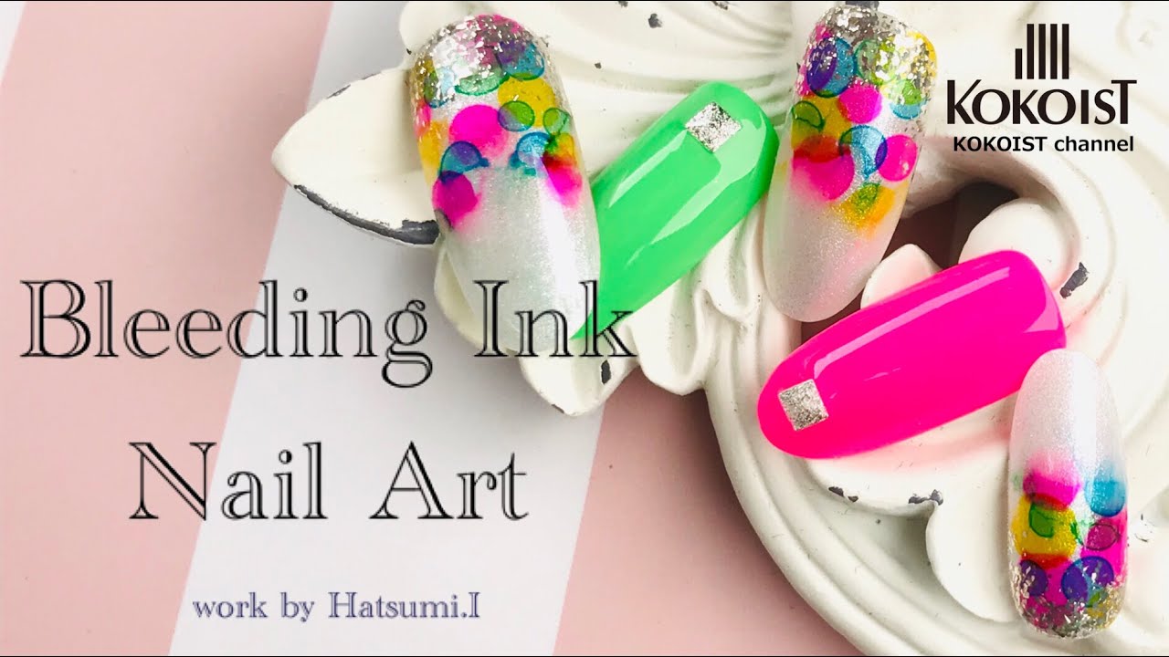 【 Nail Art】#ブリーディングインク を使った簡単・時短ネイルアート！／Simple and time-saving nail art using KOKOIST bleeding ink!