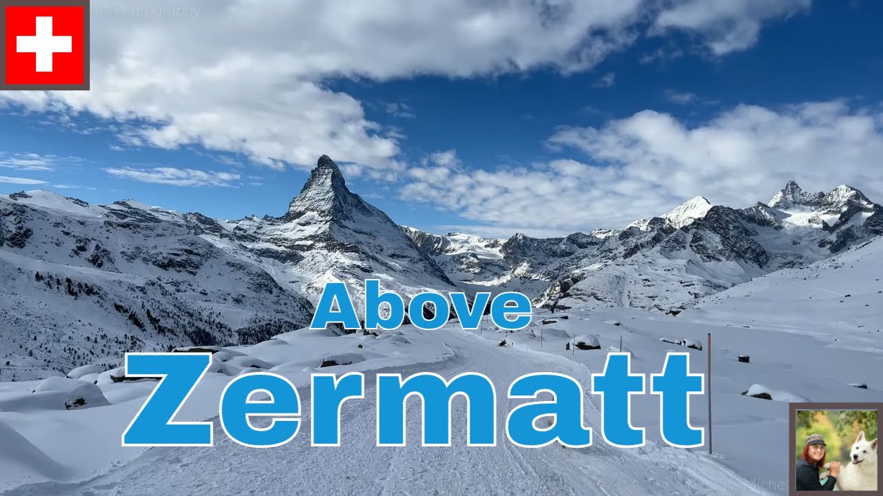 Zermatt village Switzerland - a winter hike with Matterhorn view 4K