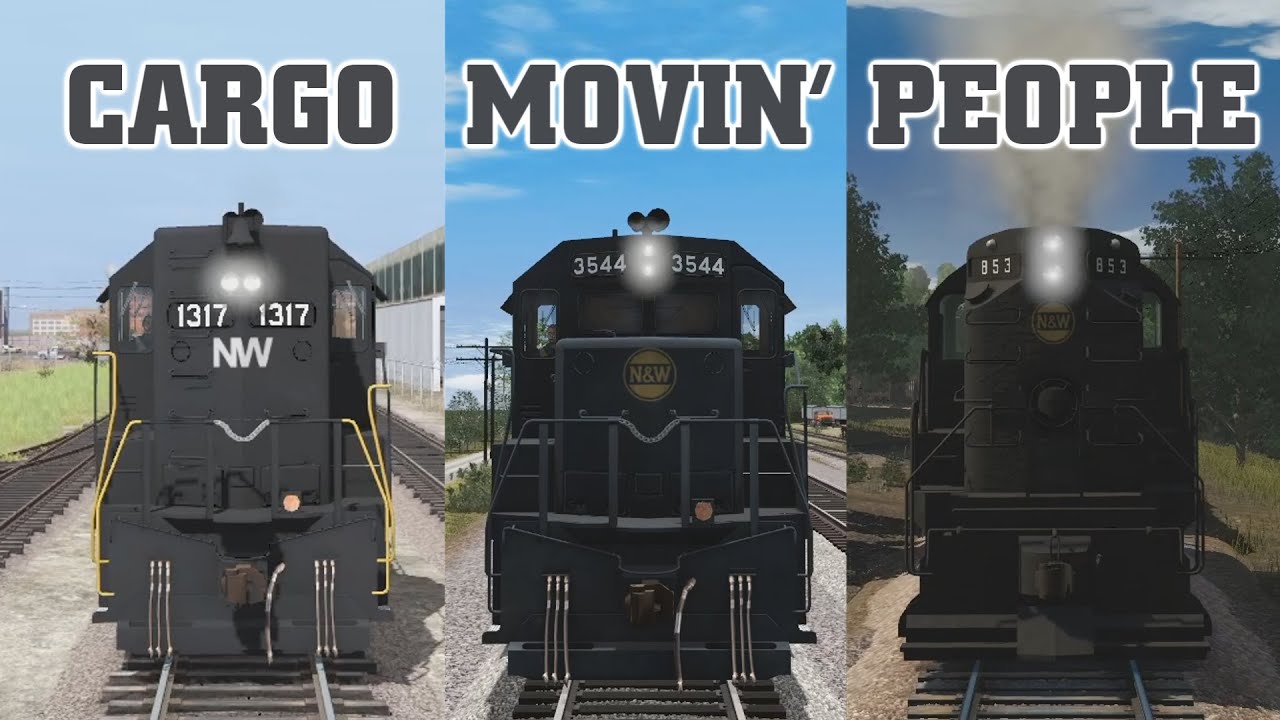 N&W Railway in Trainz - Cargo Movin' People