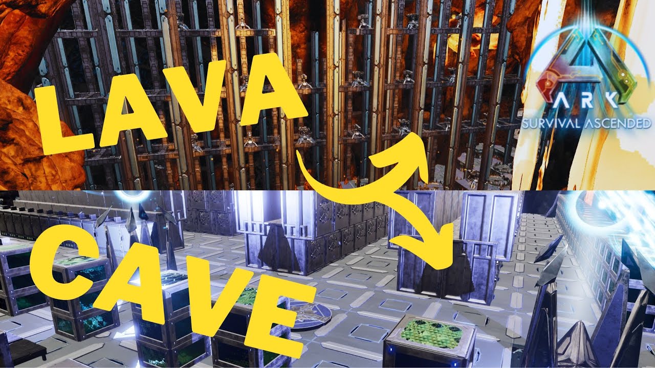 ARK ASCENDED | How to Build The Island Lava Cave (underrated) in the NEW Ark | PvP | 2023