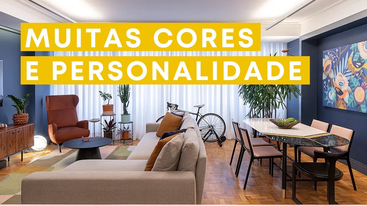 Apartamento COLORIDO e CHEIO DE PERSONALIDADE