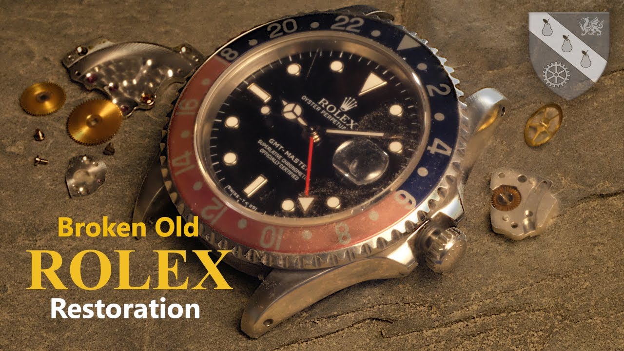 Восстановление сломанного Rolex - GMT Master - Внутреннее повреждение