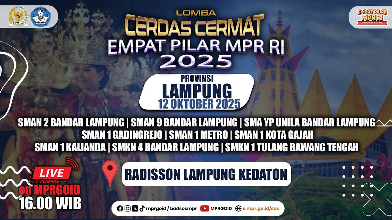 Final Lomba Cerdas Cermat Empat Pilar MPR RI 2025 - Provinsi Lampung