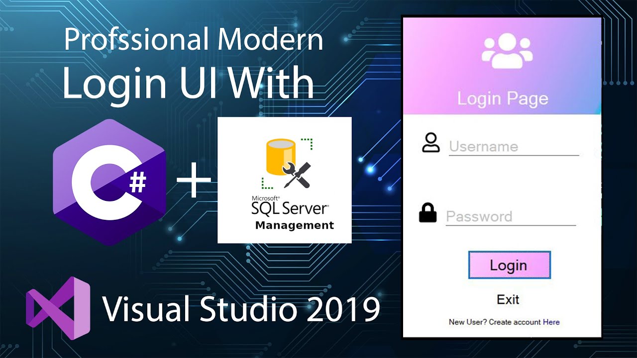 Modern Login  UI Design with SQL & C# Tutorial [Must Watch] || Login UI Tutorial SQL 2020