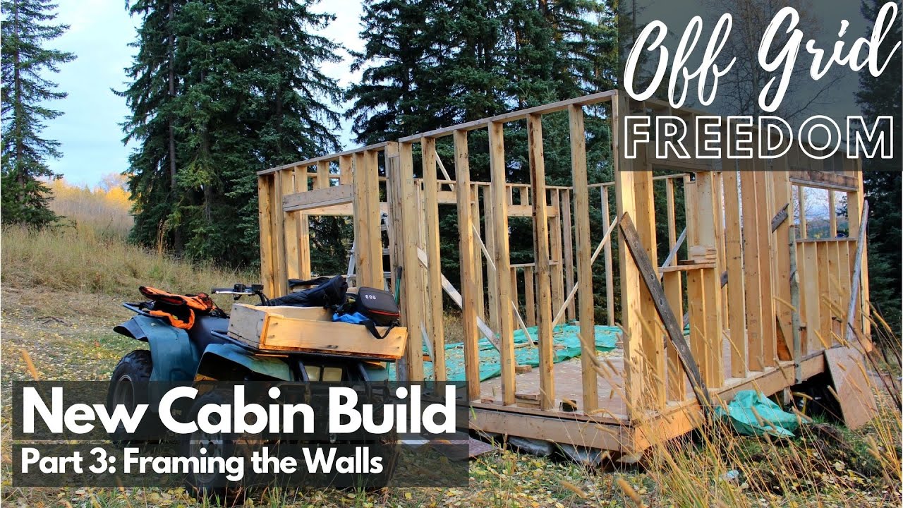 Solo Off Grid Cabin Build in Northern Canada | Framing the Walls