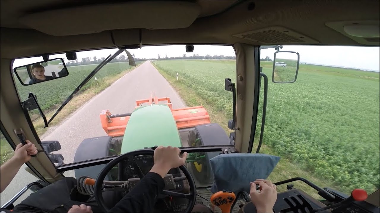 Wegränder mulchen Teil 1/ Cabview/ John Deere 6506 + Agrimaster