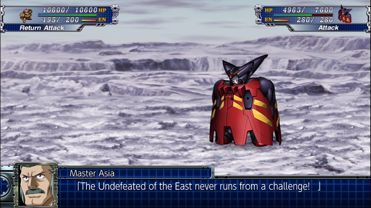 SRW T (4K) : Master Gundam All Attacks / Master Asia