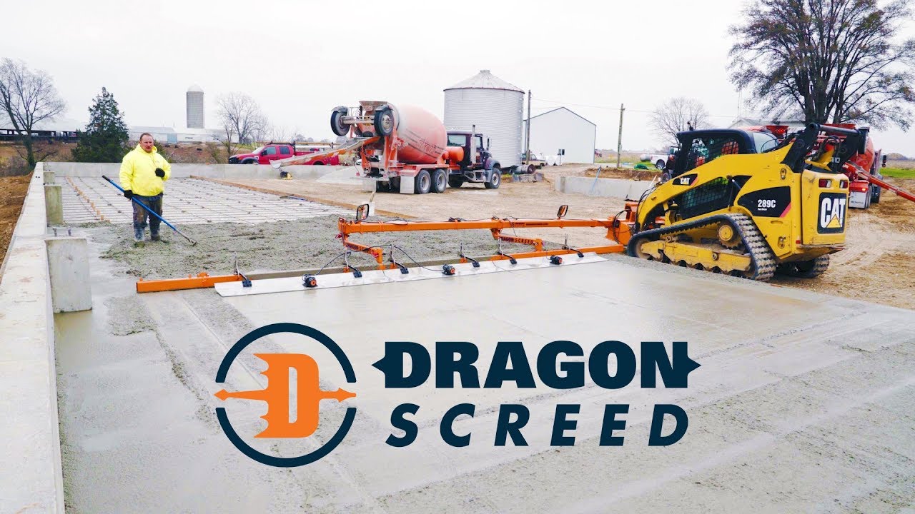 Screed Concrete & Grade Gravel Faster & Easier with the DS24 Skid Steer Attachment by Dragon Screed