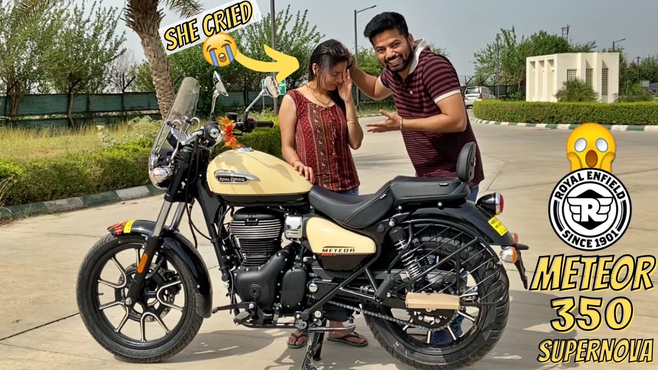 Surprising My Wife with Her Dream Bike | She Got Emotional & Cried | Royal Enfield Meteor 350